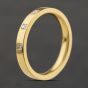 Second Hand 18ct Yellow Gold 0.12ct Princess Cut Diamond Flat 2.9mm Wedding Ring 41871446