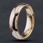 Second Hand 9ct Three Colour Gold 5mm Patterned Wedding Ring 4187485