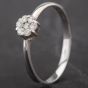 Second Hand 14ct White Gold Seven Stone 0.20ct Diamond Flower Cluster Ring 4229994