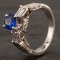 Second Hand 14ct White Gold Sapphire & 0.60ct Diamond Ring 4232019