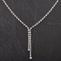 Second Hand 14ct White Gold 16 Inch Diamond Crossover Necklet 4304004