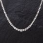 Second Hand 14ct White Gold 10.00ct Brilliant Cut Diamond 17 Inch Tennis Necklace 4304091