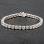 Second Hand 18ct White Gold Diamond Claw Set Tennis Bracelet 4307074