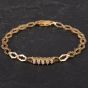 Second Hand 14ct Yellow Gold 7 Inch Diamond Bracelet 4307099