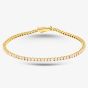 Second Hand 18ct Yellow Gold 3.20ct Brilliant Cut Diamond 7 Inch Tennis Bracelet 43071008