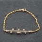 Second Hand 14ct Yellow Gold 0.62ct Diamond Baguette & Brilliant Cut 7 Inch Bracelet 43071013