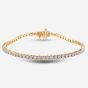 Second Hand 14ct Yellow Gold 2.50ct Brilliant Cut Diamond 7.5 Inch Tennis Bracelet 4307111