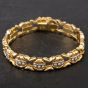 Second Hand 18ct Two Colour Gold 7 Inch 0.50ct Diamond Set Bracelet 4307112