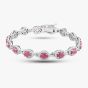 Second Hand 14ct White Gold 6.04ct Ruby & 2.03ct Brilliant Cut Diamond Multi Cluster Bracelet 4307155126