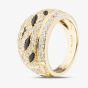 Second Hand 18ct Yellow Gold Black Onyx & 1.49ct Diamond Fancy Dress Ring 43091027