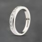 Second Hand 9ct White Gold Cubic Zirconia 9 Stone Half Eternity Ring 43091029