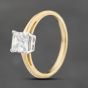 Second Hand 9ct Yellow Gold Cubic Zirconia Square Solitaire Ring 43111006