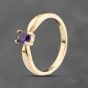 Second Hand 9ct Yellow Gold Amethyst Oval Dress Ring 43111011