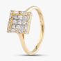 Second Hand 14ct Yellow Gold 0.72ct Diamond Cluster Ring 431200934