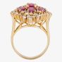 Second Hand 14ct Yellow Gold 2.63ct Ruby & 1.00ct Diamond Cluster Ring 4312025