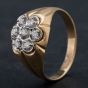 Second Hand 14ct Yellow Gold Brilliant Diamond Cluster Ring 4312099