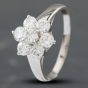 Second Hand Platinum 1.00ct Brilliant Cut Diamond Seven Stone Cluster Ring 43121011
