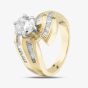 Second Hand 14ct Yellow Gold Certificated 1.09ct Diamond Twist Shoulder Set Solitaire Ring 43121038