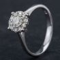 Second Hand 14ct White Gold Princess Diamond Cluster Ring 4312103