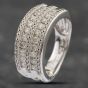 Second Hand 14ct White Gold 1.00ct Brilliant Cut Diamond Five Row Ring 43121041