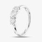 Second Hand Platinum 1.01ct Brilliant Cut Diamond Three Stone Ring 43121042