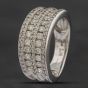 Second Hand 14ct White Gold 1.00ct Brilliant Cut Diamond Five Row Ring 43121048