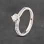 Second Hand Platinum 0.27ct Brilliant Cut Diamond Shoulder Set Solitaire Ring 43121064