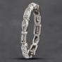 Second Hand Platinum Marquise & Baguette Cut Diamond Full Eternity Ring 43121074