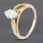 Second Hand 9ct Yellow Gold 0.50ct Marquise Cut Diamond Solitaire Ring 43121078