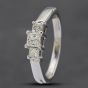 Second Hand 14ct White Gold Princess Cut Diamond Graduated Three Stone Ring 43121080