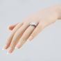 Second Hand 18ct White Gold Baguette & Brilliant Cut Diamond Fancy Dress Ring 43121084