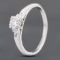Second Hand 9ct White Gold 0.13ct Brilliant Cut Diamond Solitaire Ring 43121092