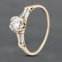 Second Hand 9ct Two Colour Gold 0.22ct Brilliant Cut Diamond Solitaire Ring 43121153