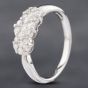 Second Hand Platinum 0.50ct Brilliant Cut Diamond Triple Cluster Ring 43121178