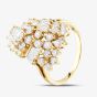 Second Hand 18ct Yellow Gold 1.66ct Diamond Multi Cluster Ring 43121182