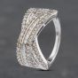 Second Hand 9ct White Gold 1.00ct Diamond Crossover Ring 43121201