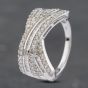 Second Hand 9ct White Gold 1.00ct Diamond Crossover Ring 43121202