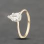 Second Hand 14ct Yellow Gold 0.70ct Pear Cut Diamond Solitaire Ring 43121227