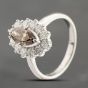 Second Hand Platinum 1.64ct Diamond Marquise Cognac Cluster Ring 43121246