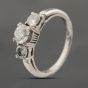 Second Hand Platinum 1.00ct Brilliant Cut Diamond Three Stone Ring 43121254