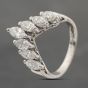 Second Hand Platinum 1.51ct Marquise Cut Diamond Half Wishbone Seven Stone Ring 43121258