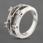 Second Hand 14ct White Gold 0.64ct Brilliant Cut Diamond Five Row Dress Ring 43121264
