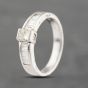 Second Hand Platinum 0.79ct Princess Cut Diamond Dress Ring 43121266