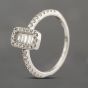 Second Hand Platinum 0.50ct Diamond Oblong Cluster Ring 43121271