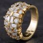 Second Hand 14ct Yellow Gold 3.00ct Diamond Graduated Band Ring 4312127