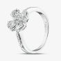 Second Hand Platinum 1.10ct Diamond Four Leaf Clover Dress Ring 43121293