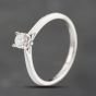 Second Hand 18ct White Gold 0.29ct Brilliant Cut Diamond Solitaire Ring 43121304