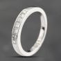 Second Hand 18ct White Gold 0.50ct Princess Cut Diamond Half Eternity Ring 43121306