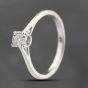 Second Hand 9ct White Gold 0.10ct Brilliant Cut Diamond 4 Claw Solitaire Ring 43121310