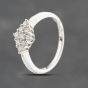 Second Hand 18ct White Gold 0.41ct Brilliant Cut Diamond Boat Shaped Cluster Ring 43121322
